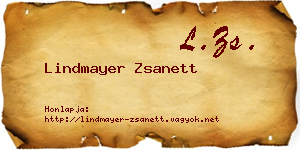 Lindmayer Zsanett névjegykártya